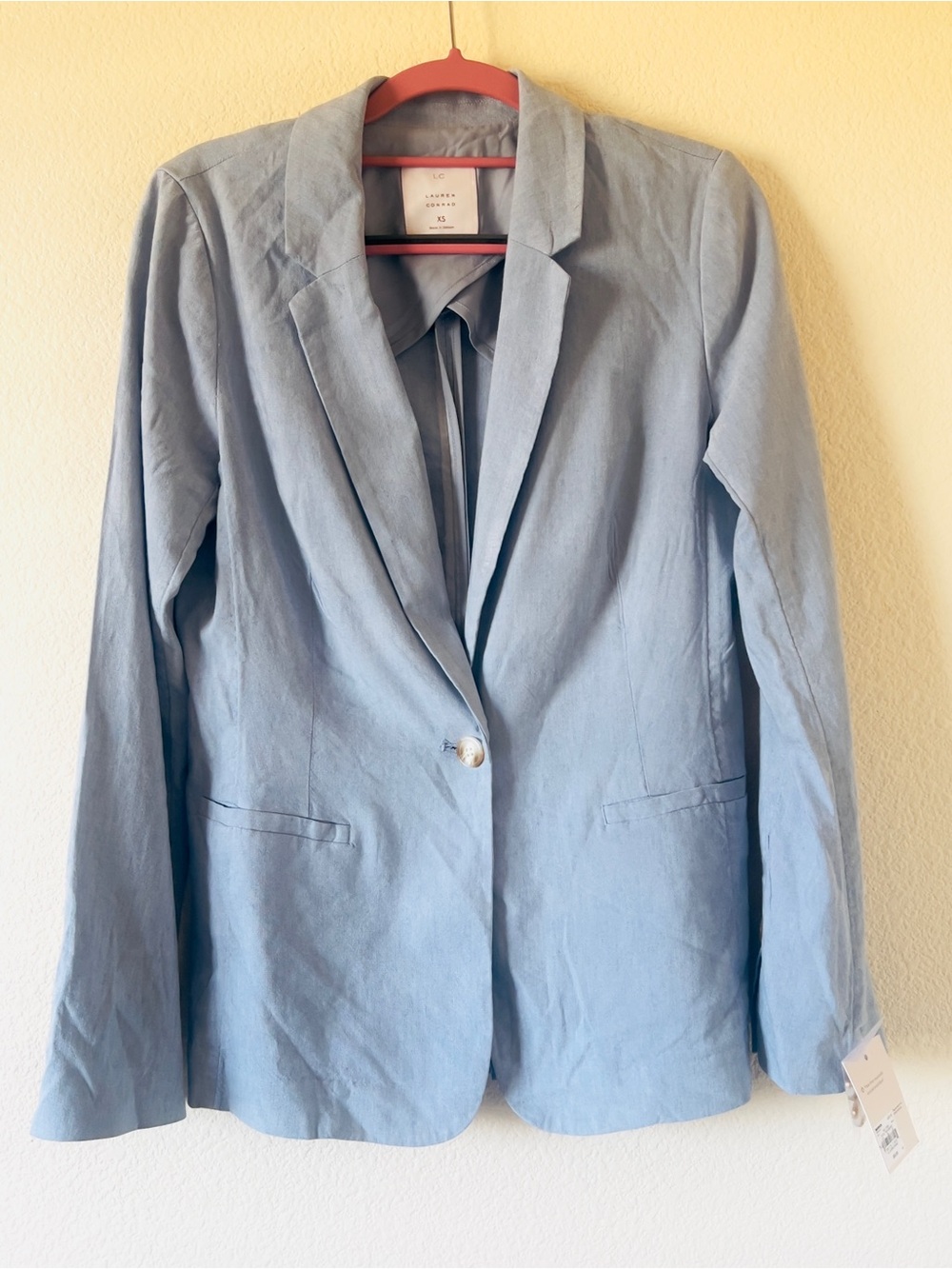 NWT Lauren Conrad Light Blue Women's Single-Button Blazer Size XS